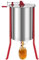 VEVOR Extracteur de Miel Manuel à 6 Cadres Centrifugeuse Séparateur Miel Acier INOX avec Couvercle Transparent, Support Réglable en Hauteur, Équipement d'Extraction de Nid d'Abeilles pour Apiculture