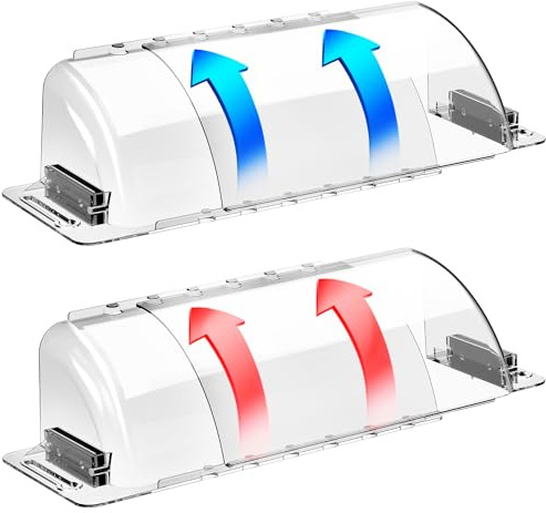 CH24Globall 2-Pack Air Vent Deflector 8.5 to15.5 Inches, Aerospace-Grade Plastic (5-Meter Drop Resistant), 200% Stronger Magnetic AC/Heat Vent Covers (-35°F to 284°F) for Ceiling/Floor/Wall Registers