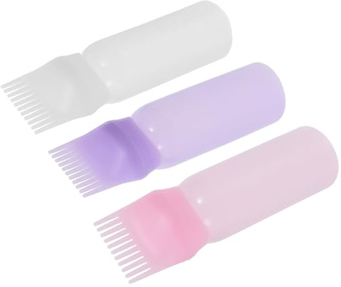3 Stück Haarfärbeflasche mit Kamm und Skala 120ml ABS
