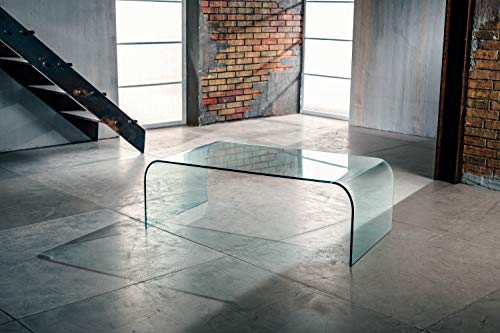 IMAGO FACTORY Grace | Wohnzimmer Glas Tisch, Moderner Sofa Tisch, Wohnzimmermöbel aus Glas, Couch Tisch Made in Italy, Modernes Design, Coffee Table 110cm x 10mm