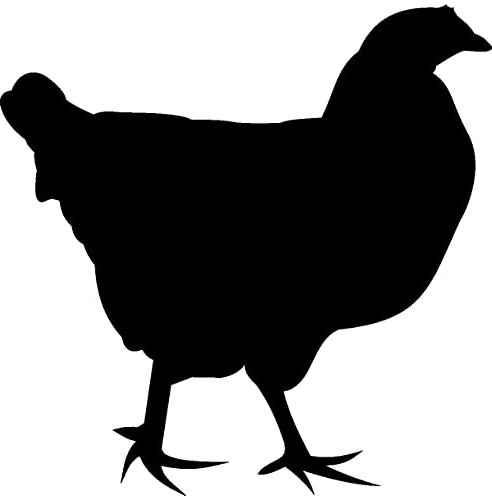 Samunshi® Huhn Aufkleber in 8 Größen und 25 Farben (37x40cm schwarz)