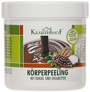 Kräuterhof® Körperpeeling Peeling Body Scrub Hautpflege, Kakaobutter & Sheabutter, 400 g