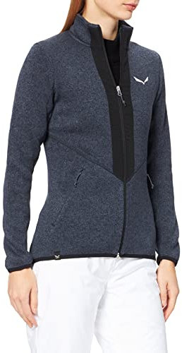 Salewa ROCCA 2 PL W FZ, Giacca in pile Midlayer, Donna, IT 50, Nero (Black Out Melange)