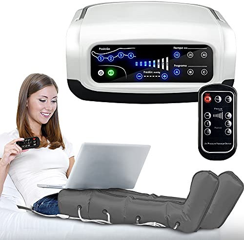 gridinlux® | Presoterapia para casa AirPress FUTURE | Mando | Masajeador muscular para pies y piernas cansadas | Compresión Presión y circulación | Drenaje