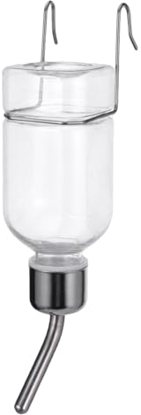 POPETPOP Portable Hamster Hanging Water Bottle Feeder - Small Animal Automatic Water Bottle Drinking Feeder Dispenser for Guinea Pig, Rabbit, Chinchilla, Bird, Cat - Size S