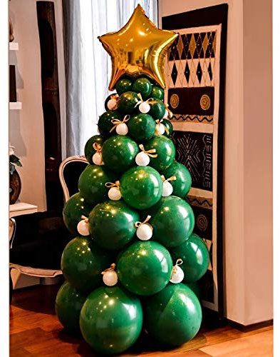 BONROPIN Kit di 96 palloncini natalizi per albero di Natale, decorazioni per feste di Natale