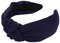 axy Stoff Haarreif mit Knoten-Vintage-Wunderschön Damen Stirnband Haarschmuck Haarreifen HR35 (Schwarzblau)