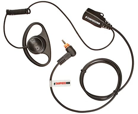 EARPIECEHUB - D Shape Overt Compatible with Motorola SL300 SL1600 SL2600 SL4000 SL4010, SL4010e TLK100 TLK110 SLN1000 Radio Earpiece PTT microphone