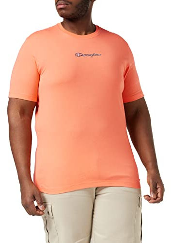 Champion Soft Fluo S/S, T-shirt, Uomo, Rosa (Salmone), S