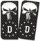 Finest Folia 2 x DE Aufkleber für Kfz Kennzeichen passgenau für EU Feld Design Sticker für Tuning Nummernschild Autoaufkleber waschstraßenfest wetterfest R166 (03 Punisher Carbon Black)