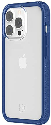 Incipio Grip Series Case for 6.1-Inch iPhone 13 Pro, Classic Blue/Clear