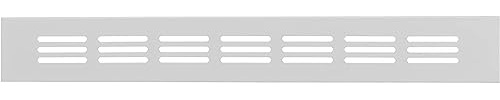 LIRAST 40x300mm White Aluminium Radiator Grill - 2x12 inch Kitchen Plinth Vent - Cupboard Wardrobe Vents - Air Vent Covers Internal - Ventilation Grilles - Door Vents for Interior Doors