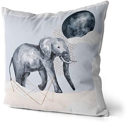 Kissen Dekokissen Kuschelig Eauzone Aquarell Elefant Pastelltöne Dekorativ Schön Weich