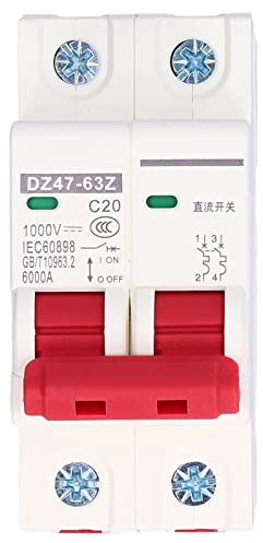 Leitungsschutzschalter 2P DC 1000V 20A Solar PV System Isolator DC Trennschalter für DIN Schienenmontage DZ47‑63Z