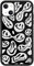 MAYCARI Slim Protective Phone Case for iPhone 13, Aesthetic Happy Smile Face Hippie-E Print Design, Soft TPU Hard Back Shockproof Anti-Scratch Protective Cover Case for iPhone 13