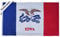 SYII Iowa Staatsflagge, 90 x 150 cm, 3-lagige, doppelseitige Staat Iowa Flaggen mit 2 Messingösen und Segeltuchkopf, strapazierfähiges Polyester, lebendige Farben