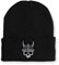 tshirtladen Wikinger Skull Design Statement Wintermütze Mütze Beanie für Damen und Herren, Farbe: Black