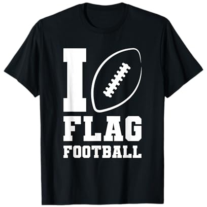 I love Flag Football Frauen Männer Jungen Mädchen Kinder T-Shirt