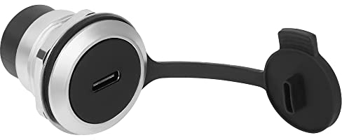 QIANRENON USB C Panel Gewinde Feste Montage Kupplung Adapter USB 3.1 Type C Buchse auf Buchse Versenkte Panel Mount Stecker 10 Gbps,Anti-Lockerung Dichtung Staubdichte Abdeckung,für Armaturenbrett