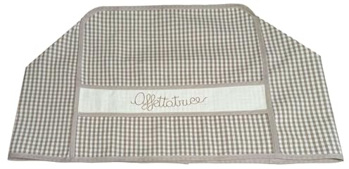 RICAMI FIORENTINI BALDI Schneidemaschine, Stoff, 100 % Baumwolle, gefärbt, mit Stickerei, kleine Größe 40 x 44 x 30 cm, auf Anfrage nach individuellen Größen. (Klein, Beige)