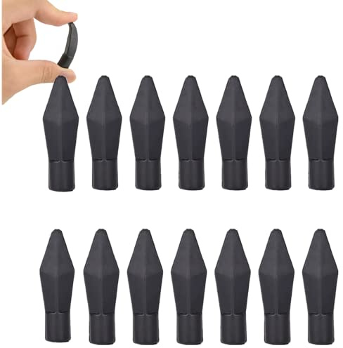 QCVENL Practice Archery Arrowhead,14 Pcs Soft Rubber Glue On Target Arrowhead Safety Arrows Tips for Archery, 7mm