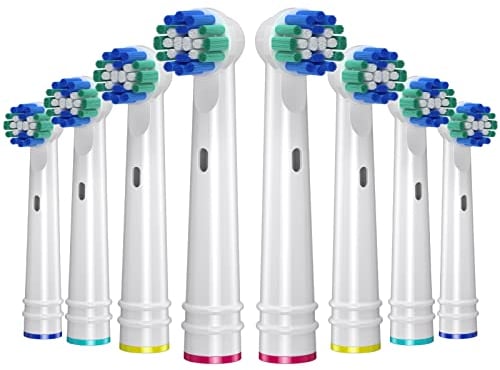 Cabezales de cepillo de recambio para Oral B, Pack de 8 para cepillo de dientes eléctrico Oral B Braun, Classic, Precision Clean para Vitality Pro Smart Genius Series