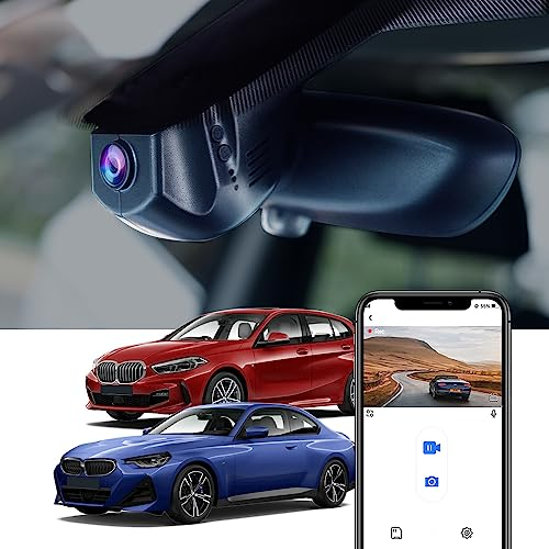 Fitcamx Dashcam 4K Geeignet für BMW 1 Series (F40 F20 F21)& 2 Series (G42 F22 F23)(HD2-4700), OEM Autokamera 2160P UHD Video WiFi, Loop-Aufnahme, G-Sensor, WDR Dashcam mit akku, Plug&Play, 64GB Karte