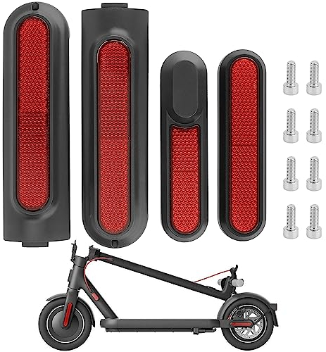 Yungeln 4er Set Scooter Ersatzteiil Scooter Seitenabdeckungen mit Rückstrahler aus Kunststoff kompatibel für Xiaomi 4 Pro Elektroscooter