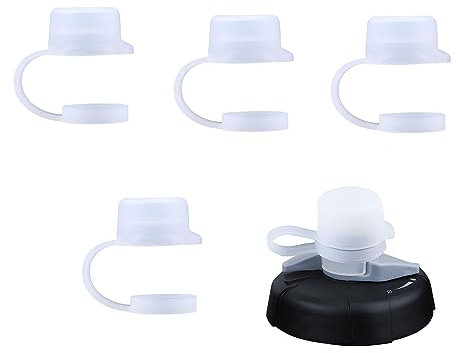 KINBOM 4stk Schlammkappen für Flaschen, Transparent Schlammkappen für Camelbak Flaschen BPA Frei Bleifreie Silikonkappe für Podium Peak Fitness Flaschen