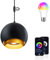 ANWIO Modern Industrial Deckenlampe Pendelleuchte Hängeleuchte Schwarz Lampenschirm E27 Deckenleuchte Esstischlampe Kronleuchter für Küche Keller Wohnzimmer Restaurant Büro, mit Smart Alexa Birnen