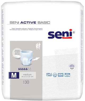 Seni Active Basic Elastische Inkontinenzpants Medium 5 Tropfen 30 Stk