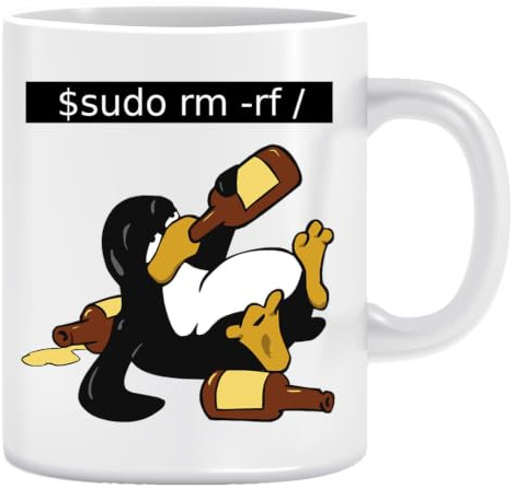Vendax Lustiger Linux-Befehl Keramiktasse Ceramic Mug Cup