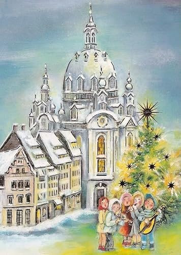 10 Nostalgische Weihnachtspostkarten Dresden Frauenkirche