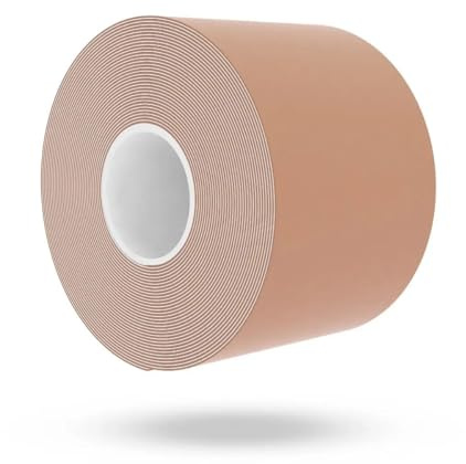 GymBeam Kinesiologisches K-Tape - Physiologisches Sport-Tape, 5m x 5cm, Baumwolle mit Elasthan, solide Haftung, stabil und flexibel, wasserfest, ideal für Rücken, Arme, Knie- oder Fußgelenke (Beige)