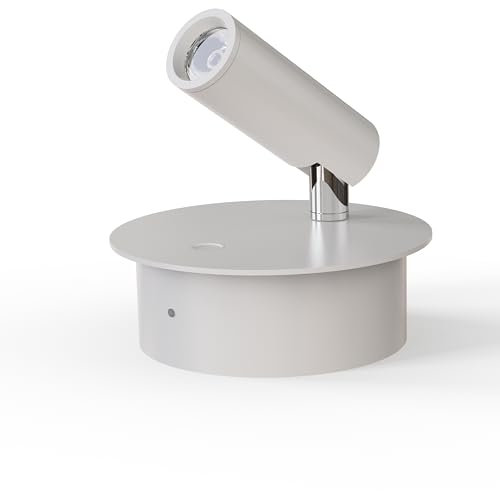 CGC Lighting USB Rechargeable Battery Magnetic Wireless Adjustable Wall Light Bed Reading Lamp (White Scarlet)