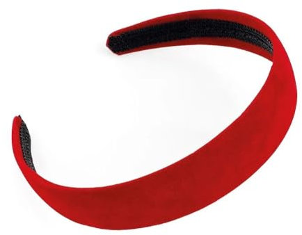 Generisch Haarreif, Samt-Optik, 2,5 cm, Rot