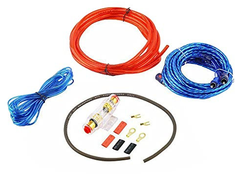 Rheross 1500W Car Amplifier Installation Wiring Harness Kit 8GA Audio Amplifier Subwoofer Power Cable