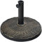 RELAX4LIFE Sonnenschirmständer, Ø45cm Schirmständer für Schirmstöcke von 38/48 mm, Sonnenschirmfuß Rund Rattanoptik für Garten Balkon Terrasse, Bronze (12, Kilogramm)
