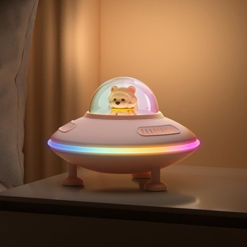 Bluetooth Speaker with Color Changing Bedroom Lamp Girls Birthday Presents Cute Pink Bluetooth Speaker with RGB Light for Pink Room Decor Bedside Lamp Gifts for Women,Girls,Her,Teenage Birthday
