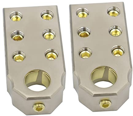 ULTECHNOVO 1 Paar Batterieklemme Fahrzeugbatteriekabel Autozubehör Kabelklemme Für Autobatterie Stecker Für Autobatterie Klemme Der Autobatterie Klemme Für Autobatterien Golden Zinklegierung