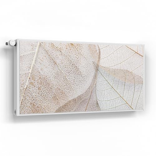 DEQORI Magnetfolie für Heizung 120x60 cm | Motiv Zarte Blattstrukturen | dekorative Magnetmatte Heizkörper Schutz Verkleidung | Magnet Deko-Folie selbstklebend, magnetisch & wasserabweisend