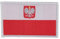 Bestickte Aufnäher Polnische Flagge mit offiziellen Farben, gesticktes Wappen, bestickte Motorradflicken, Militär-Patch, Polen (Polen)