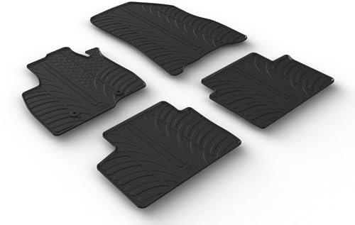 Gledring Satz Gummimatten kompatibel mit Dacia Duster III 2024- (T Profil 4-teilig + Montage-clips)