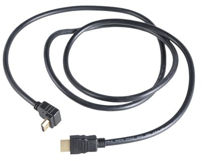 Hxyxbnhno Cavo video HDMI maschio a maschio da 90 gradi a connettori dritti per proiettori LCD 1,5 metri
