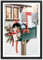ARTFAVES® Poster - Weihnachten Briefkasten | Wanddeko Wandbild Fotografie Winter | mit Rahmen Schwarz | 30 x 40 cm