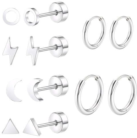 6 paar Medizinische Ohrstecker,Gesundheitsstecker Ohrringe,Medizinische Ohrringe,Ausgewählte Hypoallergene Materialien,Gleicher Stil für Männer und Frauen,Geeignet für Empfindliche Haut