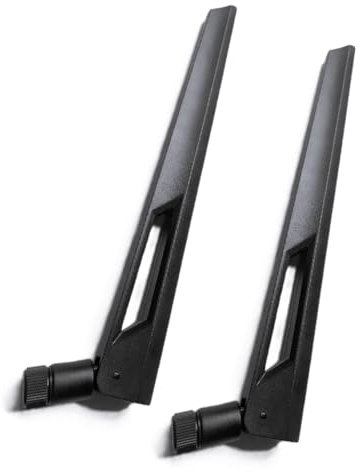 Antenas Wi-Fi de doble banda de 10 dBi (2.4 GHz/5 GHz-5.8 GHz) con conector SMA macho para cámara inalámbrica, router, punto de acceso - 2 unidades