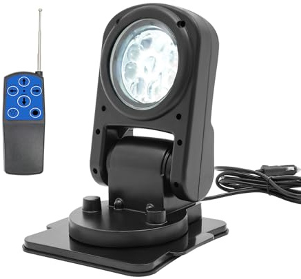 VonVVer LED Suchscheinwerfer Arbeitslicht 45W 600m 8000LM 6500K- LED Arbeitsscheinwerfer mit Fernbedienung für Geländewagen ATV Trucks Boote IP67 360° Rotation (Schwarz)