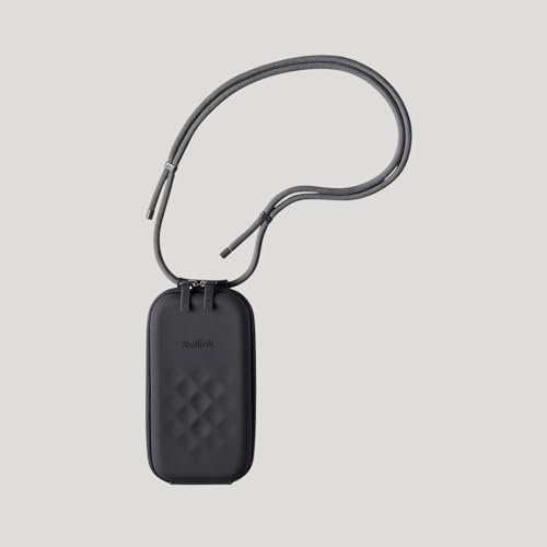 Custodia Phonecase – Elegante in viaggio in Deep Lagoon per il vostro cellulare, schiuma rigida Eva, tracolla regolabile, leggera e compatta (carbone)