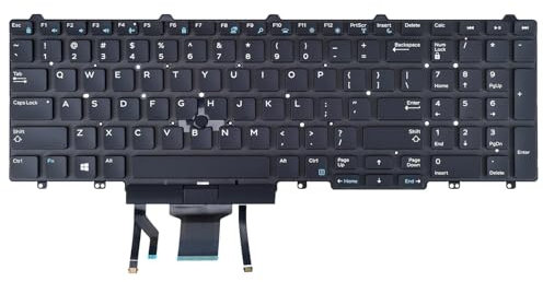 Replacement Keyboard for Dell Latitude E5550 E5570 E5580 E5590 E5591 5550 5570 5580 5590 5591,Precision 3510 3520 7510 7520 7710 7720 Series Laptop US Layout